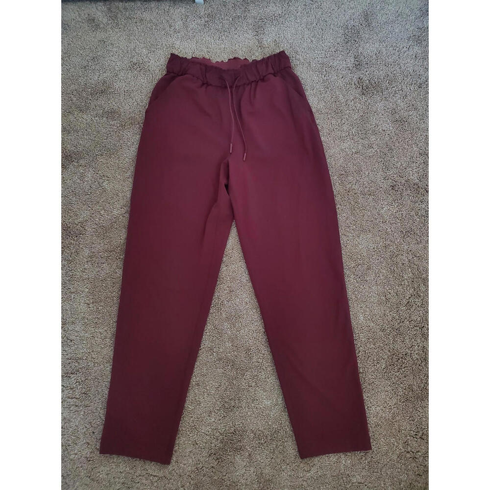Lululemon Stretch Luxtreme High Rise Pant Womens Size 6 Burgandy EUC 27" Inseam